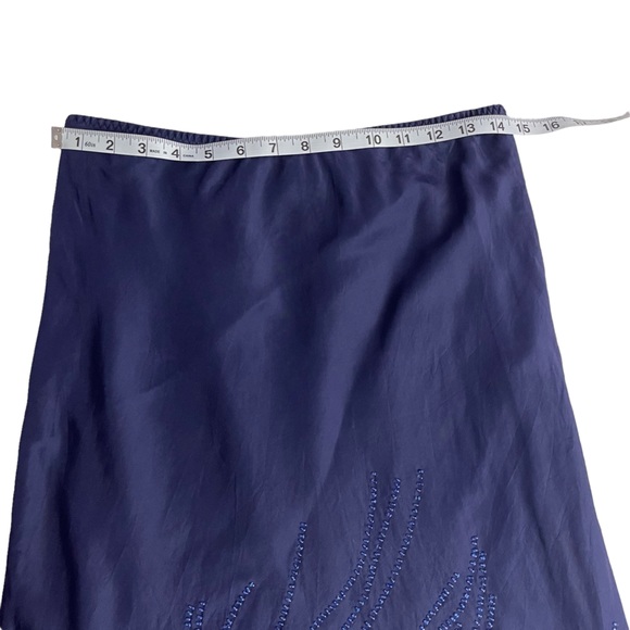 Banana Republic Women’s Navy Blue 100% Silk Skirt Size 2 - Picture 6 of 10